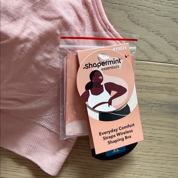 Shapermint Essentials Everyday Comfort Straps Wireless Shaping Bra XL Rose NWT - Picture 3 of 6